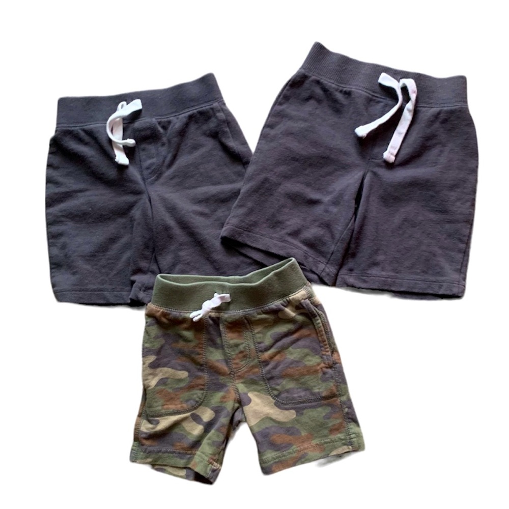 Little boys soft knit shorts